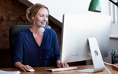 Woman working at desk