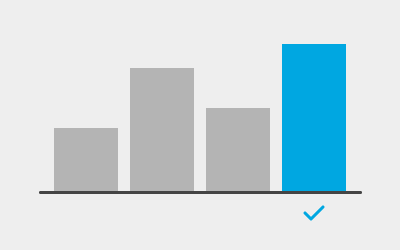 Gray and blue line graph